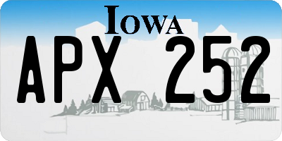 IA license plate APX252