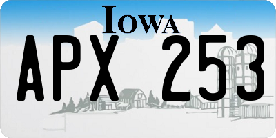 IA license plate APX253