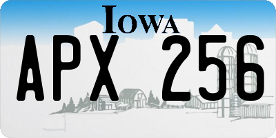 IA license plate APX256