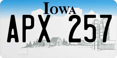 IA license plate APX257
