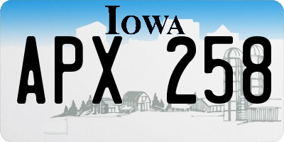 IA license plate APX258
