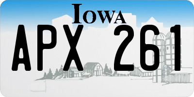 IA license plate APX261