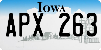 IA license plate APX263
