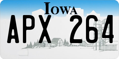 IA license plate APX264