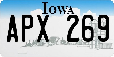 IA license plate APX269