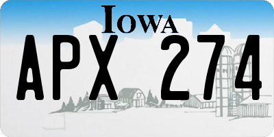 IA license plate APX274