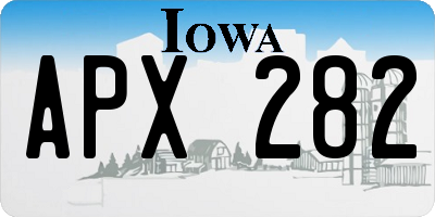 IA license plate APX282