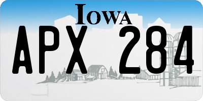 IA license plate APX284