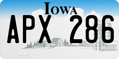 IA license plate APX286