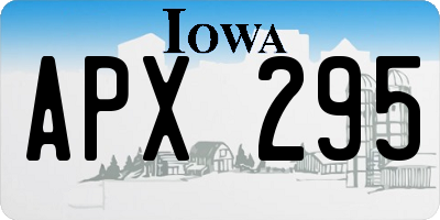 IA license plate APX295