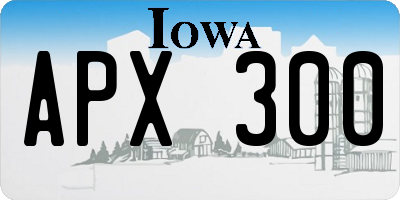 IA license plate APX300
