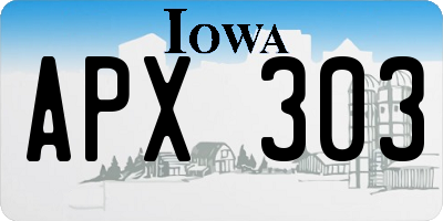 IA license plate APX303