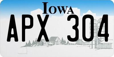 IA license plate APX304