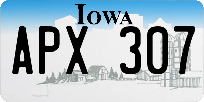 IA license plate APX307