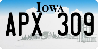 IA license plate APX309