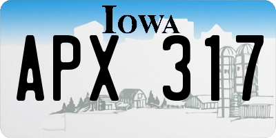 IA license plate APX317