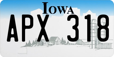IA license plate APX318