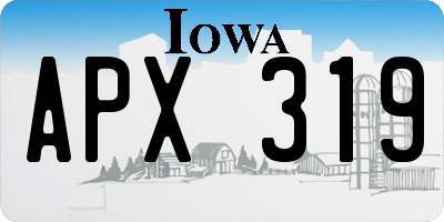 IA license plate APX319