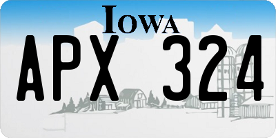 IA license plate APX324