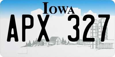 IA license plate APX327