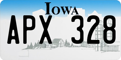 IA license plate APX328