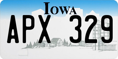 IA license plate APX329
