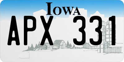 IA license plate APX331