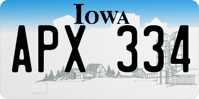 IA license plate APX334
