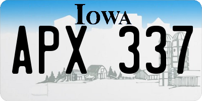 IA license plate APX337