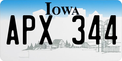 IA license plate APX344