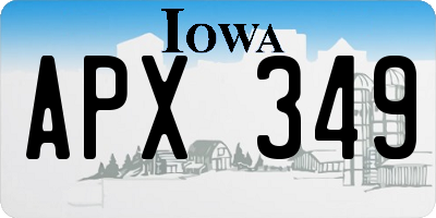 IA license plate APX349