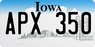 IA license plate APX350