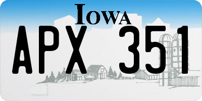 IA license plate APX351