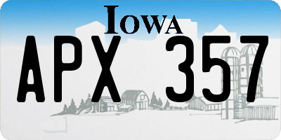 IA license plate APX357