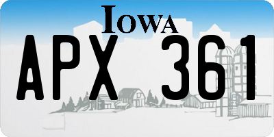 IA license plate APX361