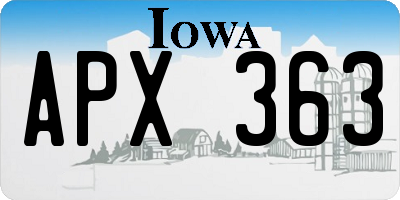 IA license plate APX363