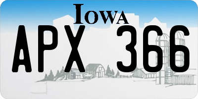 IA license plate APX366