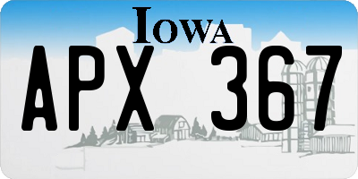 IA license plate APX367