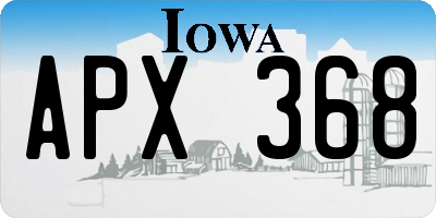 IA license plate APX368