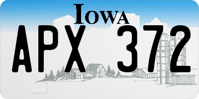 IA license plate APX372