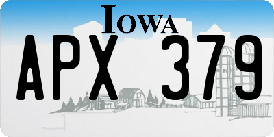IA license plate APX379