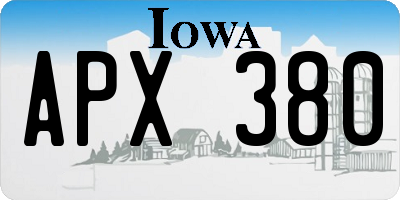 IA license plate APX380