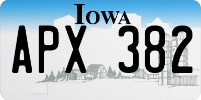 IA license plate APX382