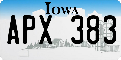 IA license plate APX383
