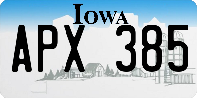 IA license plate APX385