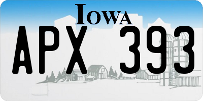 IA license plate APX393