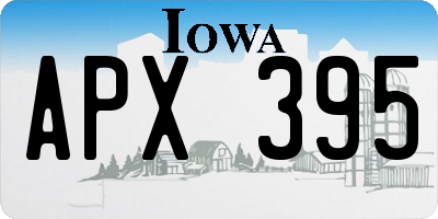 IA license plate APX395