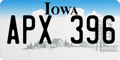 IA license plate APX396