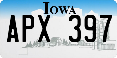 IA license plate APX397