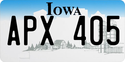 IA license plate APX405